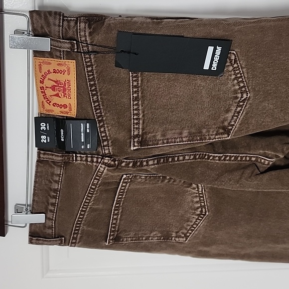 Dr. Denim Echo Jeans (Washed Chocolate) 28 waist 30 long, straight leg, hi-rise - Picture 2 of 8